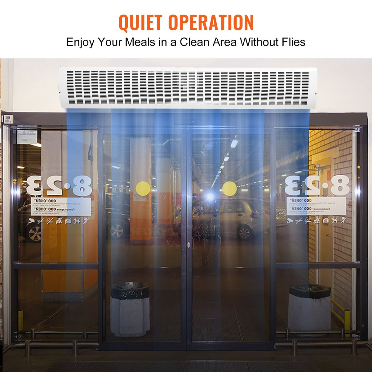 60" Commercial Indoor Air Curtain Super Power 2 Speeds 2100CFM, Wall Mounted Air Curtains for Doors, Indoor Over Door Fan with Heavy Duty Limit Switch, Easy-Install 110V Unheated