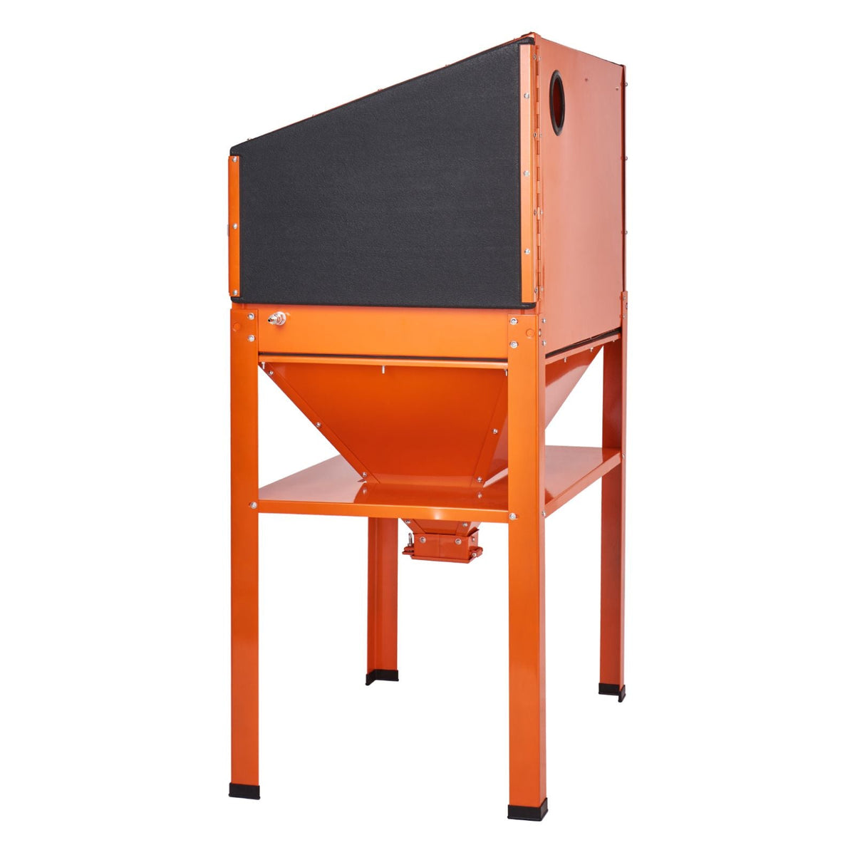 60 Gallon Sandblasting Cabinet, 40-120PSI Sand Blasting Cabinet with Stand, Heavy Duty Steel Sand Blaster with Blasting Gun & 4 Ceramic Nozzles for Paint, Stain, Rust Removal