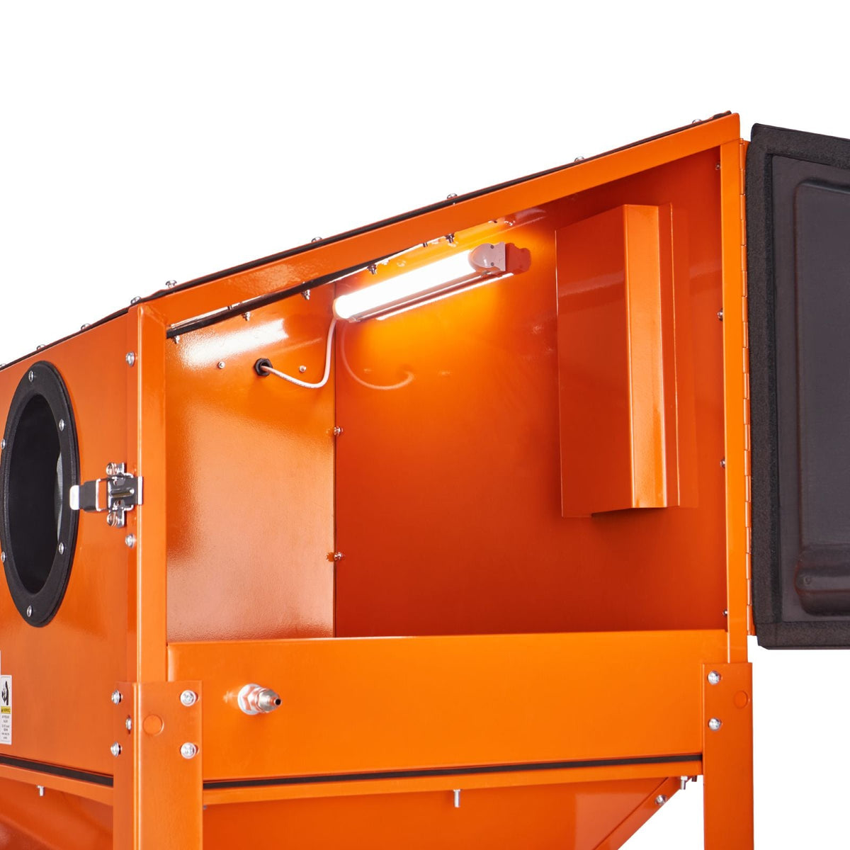 60 Gallon Sandblasting Cabinet, 40-120PSI Sand Blasting Cabinet with Stand, Heavy Duty Steel Sand Blaster with Blasting Gun & 4 Ceramic Nozzles for Paint, Stain, Rust Removal
