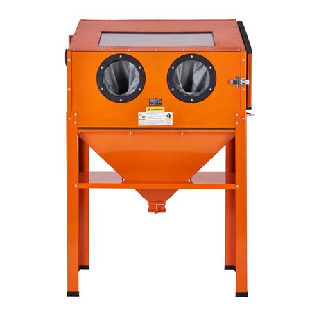60 Gallon Sandblasting Cabinet, 40-120PSI Sand Blasting Cabinet with Stand, Heavy Duty Steel Sand Blaster with Blasting Gun & 4 Ceramic Nozzles for Paint, Stain, Rust Removal