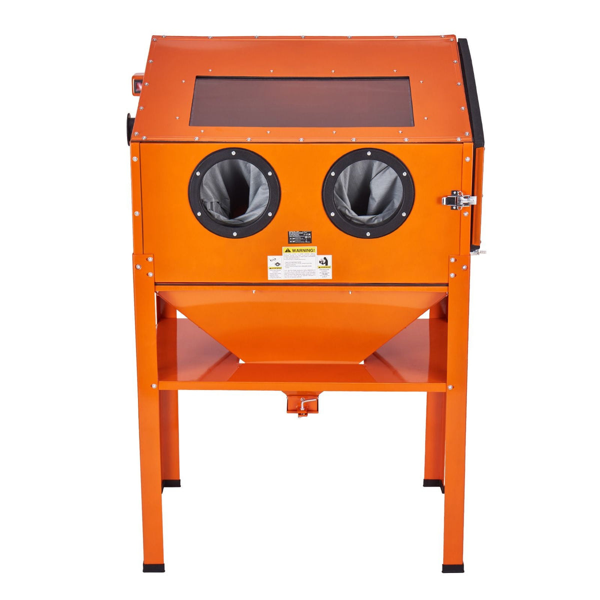 60 Gallon Sandblasting Cabinet, 40-120PSI Sand Blasting Cabinet with Stand, Heavy Duty Steel Sand Blaster with Blasting Gun & 4 Ceramic Nozzles for Paint, Stain, Rust Removal
