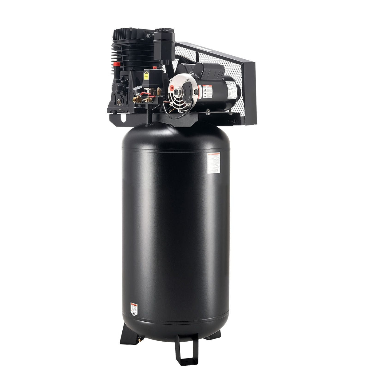 60 Gallons Heavy-Duty Air Compressor, 5HP 12 SCFM at 90PSI Air Compressors Max 145PSI Pressure, Oil-Lubricated Compressor Tank for Industrial Manufacturing, Large Workshops (230V 60Hz, No-Plug)