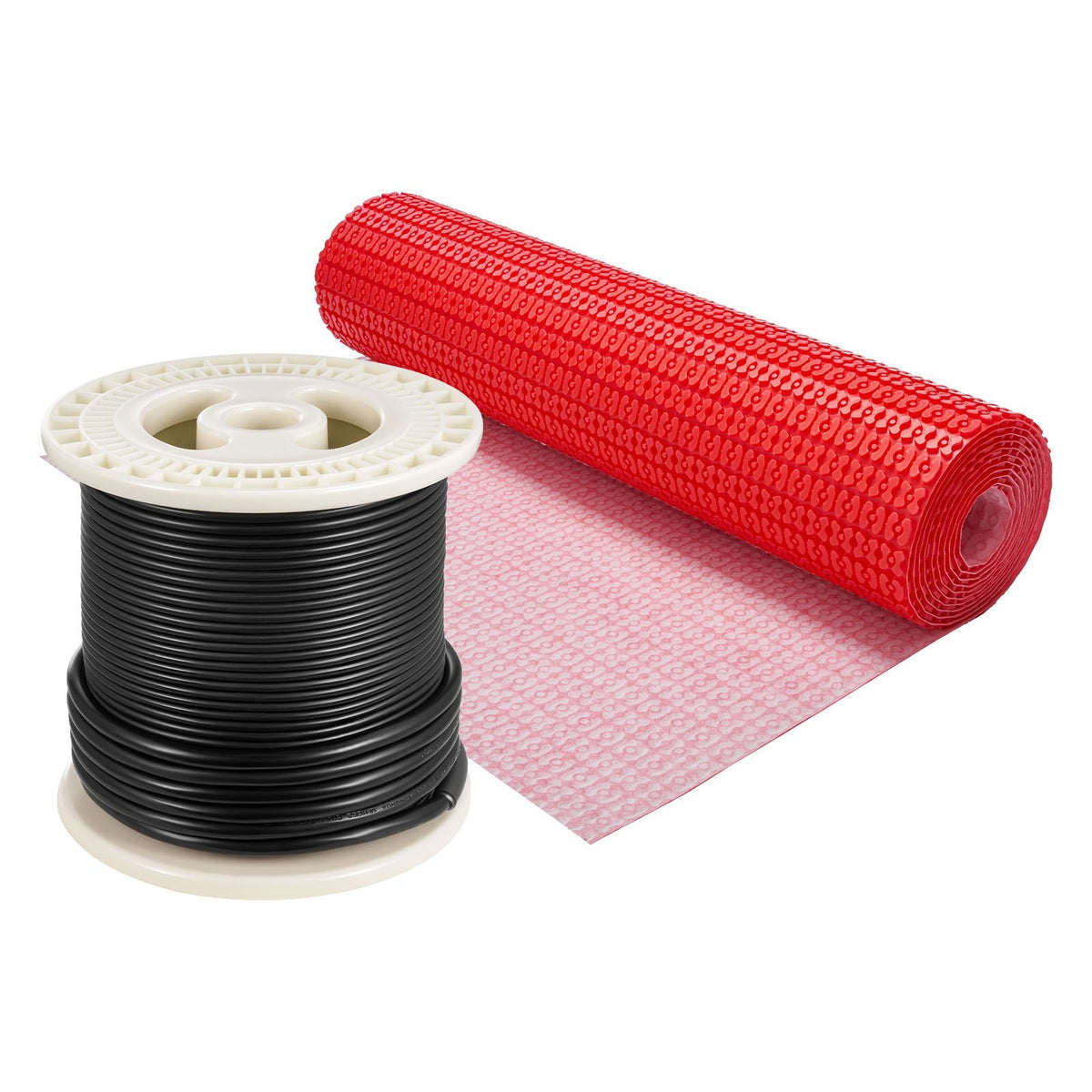 60 sqft Floor Heating Mat System, 120V Electric Radiant Heated Floor System, with Decoupling Membrane & Smart Control Thermostat & Alarm, Easy Installation for Tile, Stone, Vinyl
