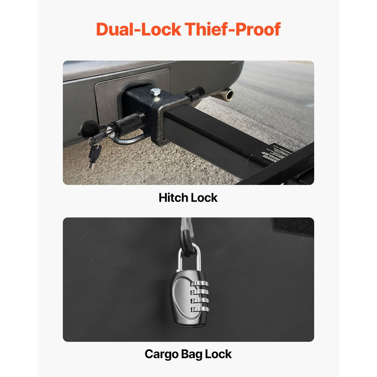 60" x 20" x 6", Hitch Cargo Carrier, 500 lbs Capacity Hitch Cargo Carrier with Cargo Net & Waterproof Cargo Bag, Folding Hitch Mount Cargo Carrier with Hitch Lock for 2" Receiver, Fit for SUVs