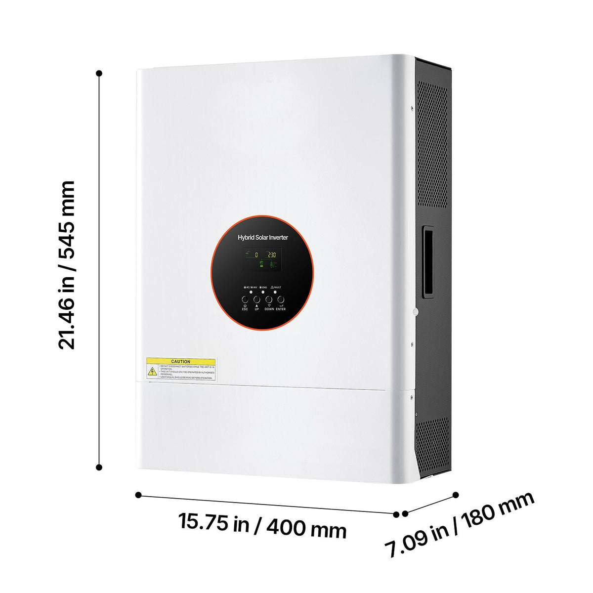 6000W 48V Hybrid Solar Inverter, 120V/240V Split Phase, Built-in 120A MPPT Solar Controller, Low Frequency Pure Sine Wave Power Inverter Charger, for Lead Acid Lithium Battery Off-Grid Systems