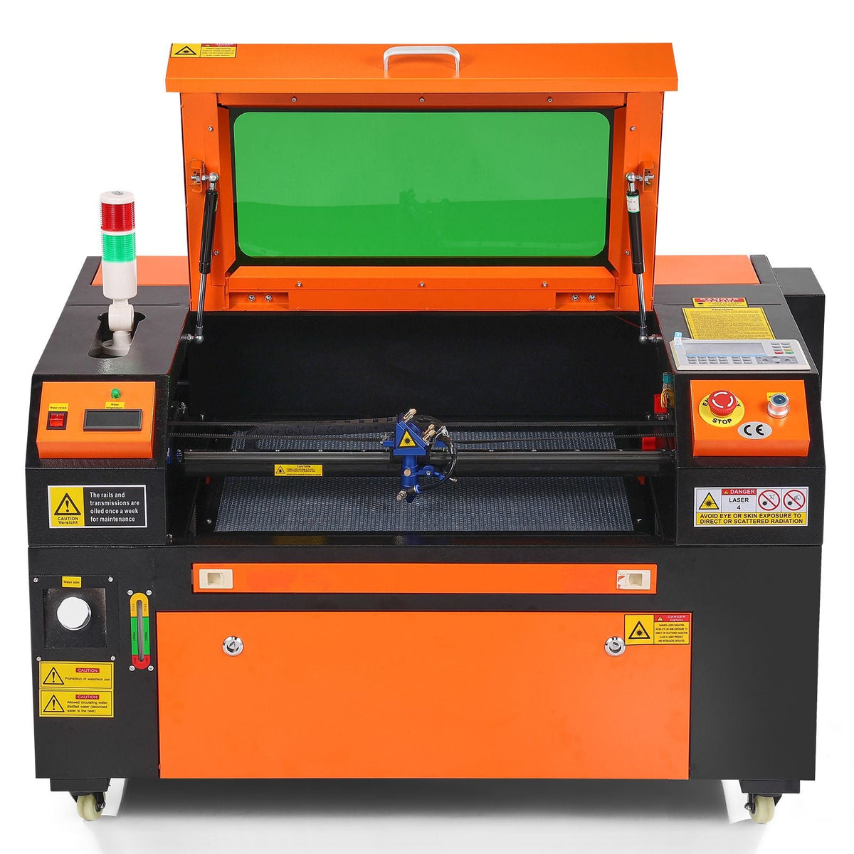 60W CO2 Laser Engraver, 16 x 24 in, 19.7 IPS Laser Cutter Machine with 2-Way Pass Air Assist, Compatible with LightBurn, CorelDRAW, AutoCAD, Windows, Mac OS, Linux, for Wood Acrylic Fabric More