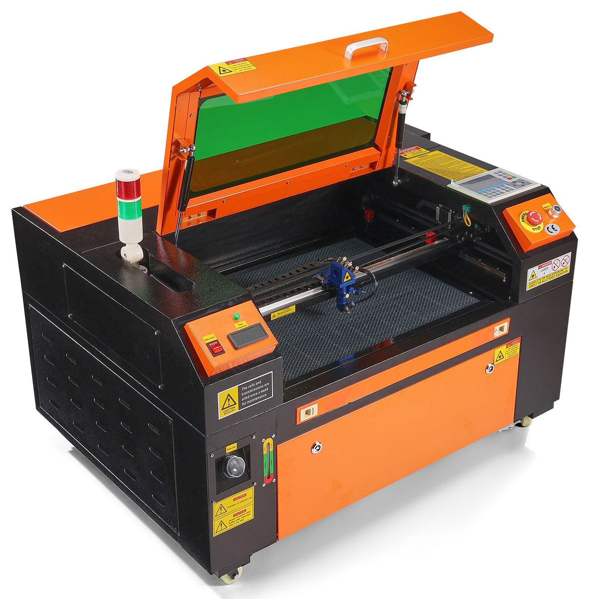60W CO2 Laser Engraver, 16 x 24 in, 19.7 IPS Laser Cutter Machine with 2-Way Pass Air Assist, Compatible with LightBurn, CorelDRAW, AutoCAD, Windows, Mac OS, Linux, for Wood Acrylic Fabric More