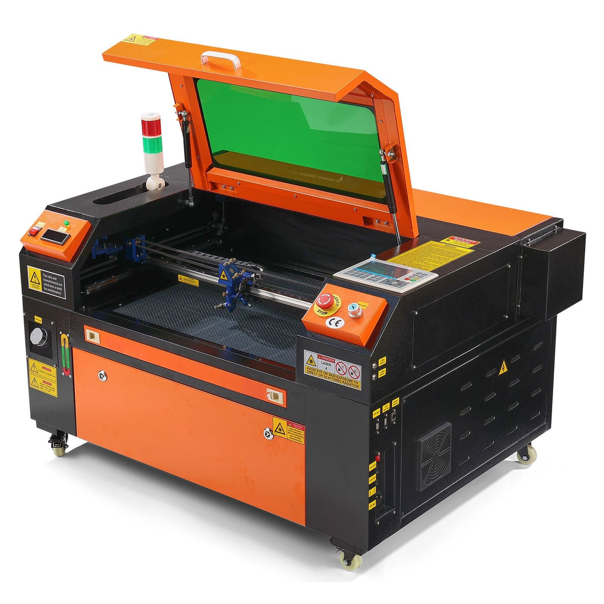 60W CO2 Laser Engraver, 16 x 24 in, 19.7 IPS Laser Cutter Machine with 2-Way Pass Air Assist, Compatible with LightBurn, CorelDRAW, AutoCAD, Windows, Mac OS, Linux, for Wood Acrylic Fabric More
