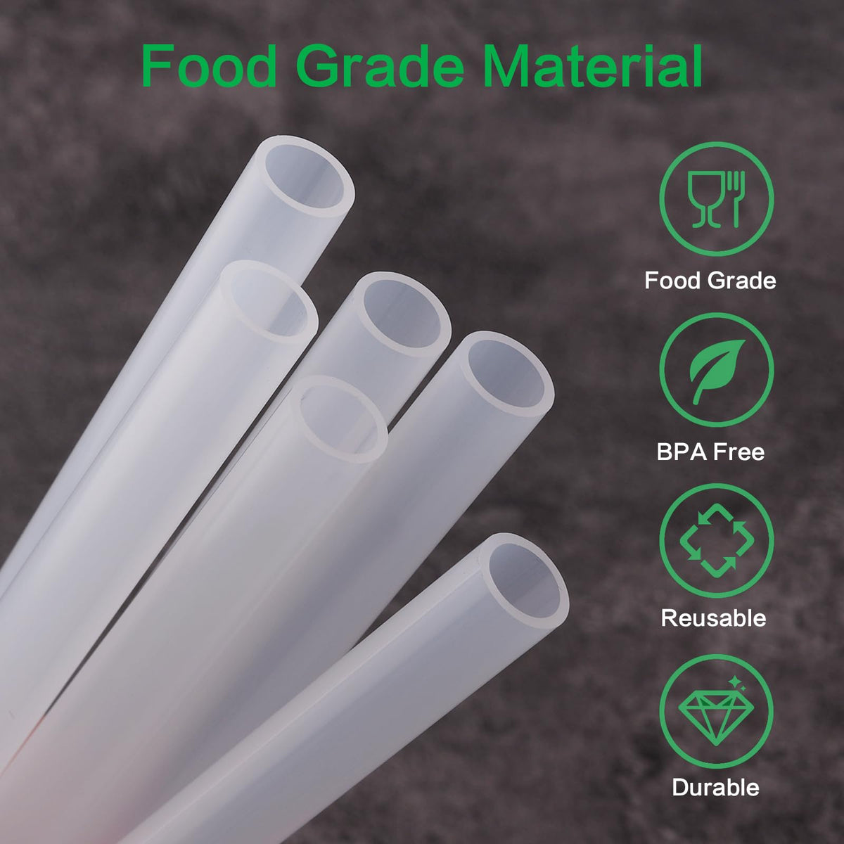 Reusable Replacement Straws Compatible with Hydro Flask Wide Mouth 12oz Kids Water Caps-6 Pack BPA Free Straws and Pack Straw Brush