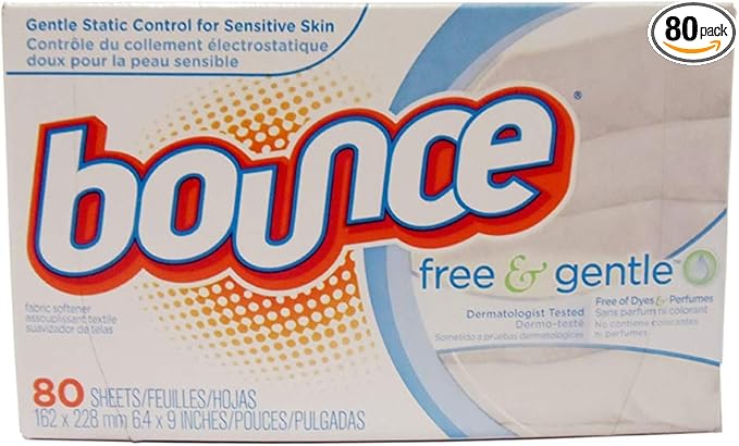 Bounce Free & Gentle Fabric Softener Dryer Sheets 80 ea (Pack of 11)