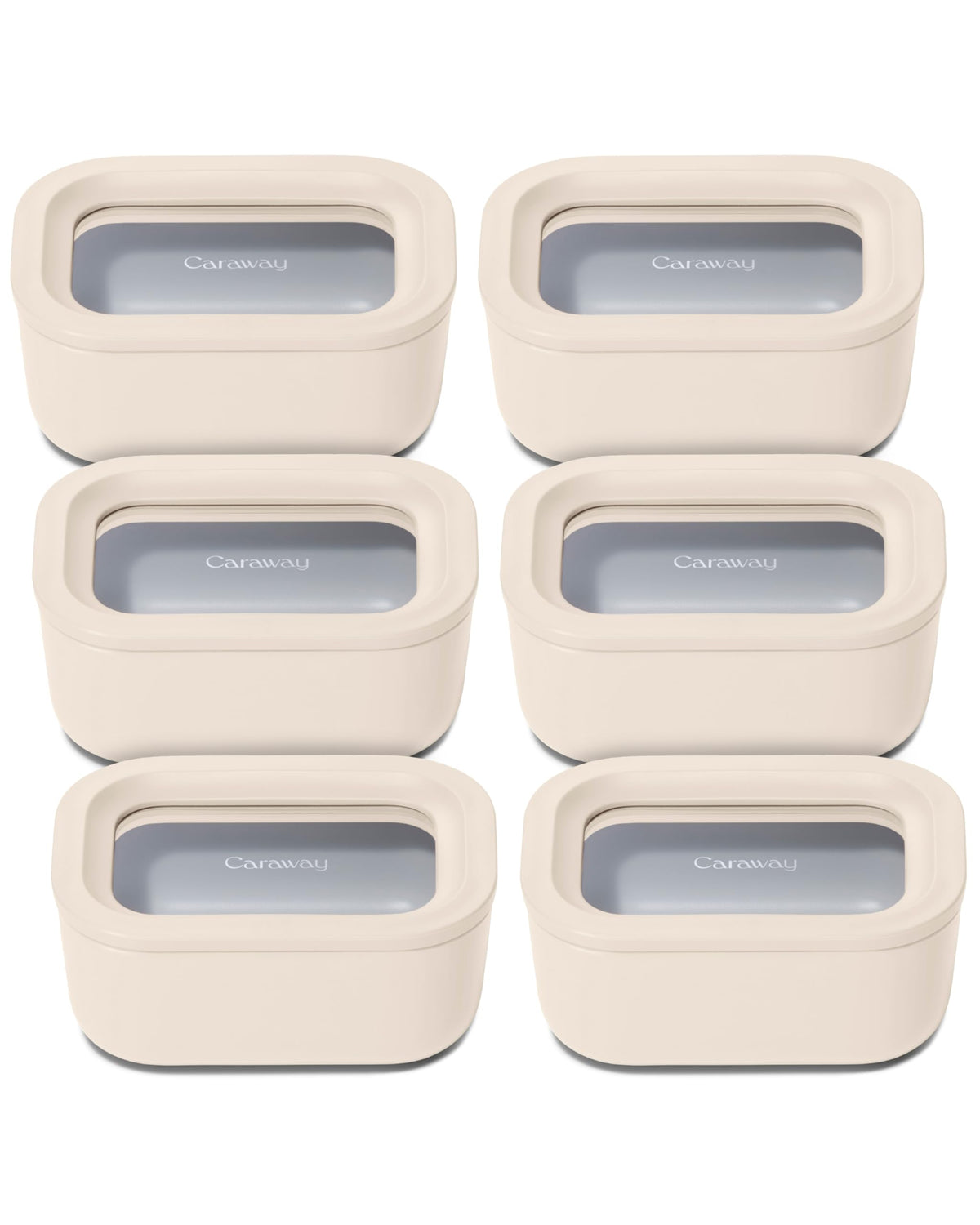 Caraway 6-Piece Glass Food Storage Container Set