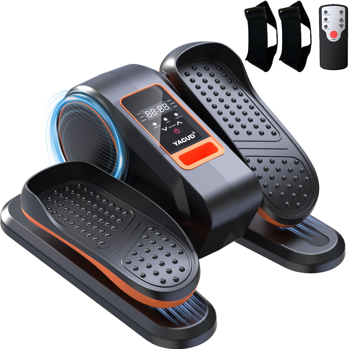 Yagud Under Desk Elliptical Machine, Electric Leg Exerciser as Seen on TV for Senior, Quiet Portable Seated Pedal Exerciser Machine with Remote Control, 12 Adjustable Speeds for Home Office