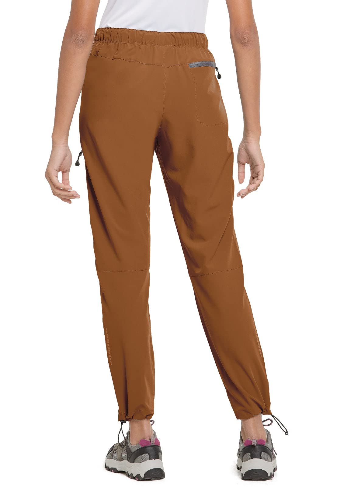 baleaf Cargo Pants for Women Petite Joggers Lightweight Quick Dry Pant Water Resistant 27'' Travel Workout Athletic Trip 27''-Caramel S