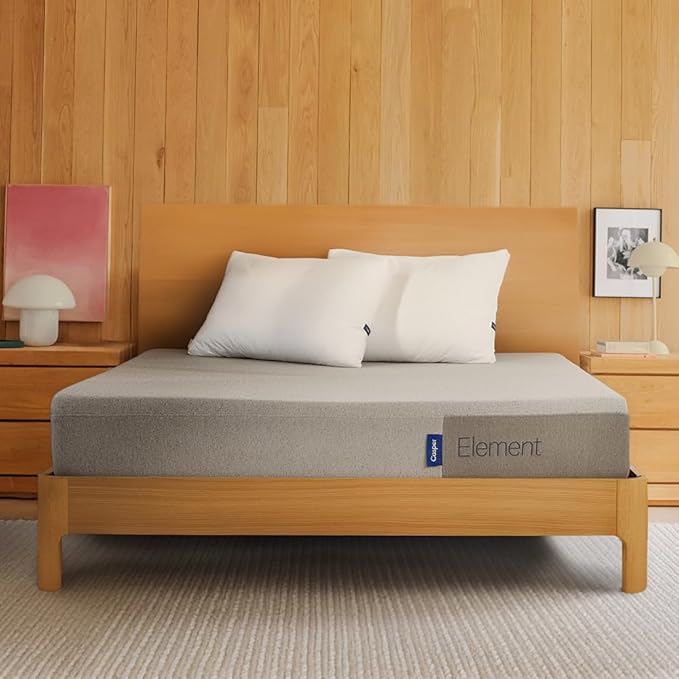 Casper Sleep Element Mattress, Full Size - Memory Foam + Support - 100-Night Trial - Medium Firm CertiPUR-US Mattress, Grey