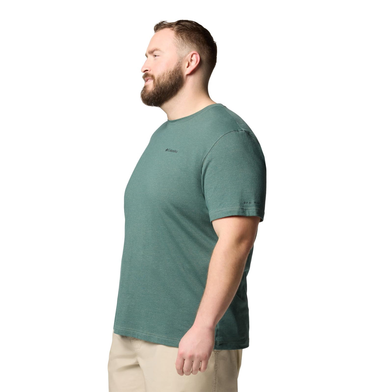 Columbia Mens Thistletown Hills Short Sleeve T-Shirt, Stone Green Heather, 5X Tall