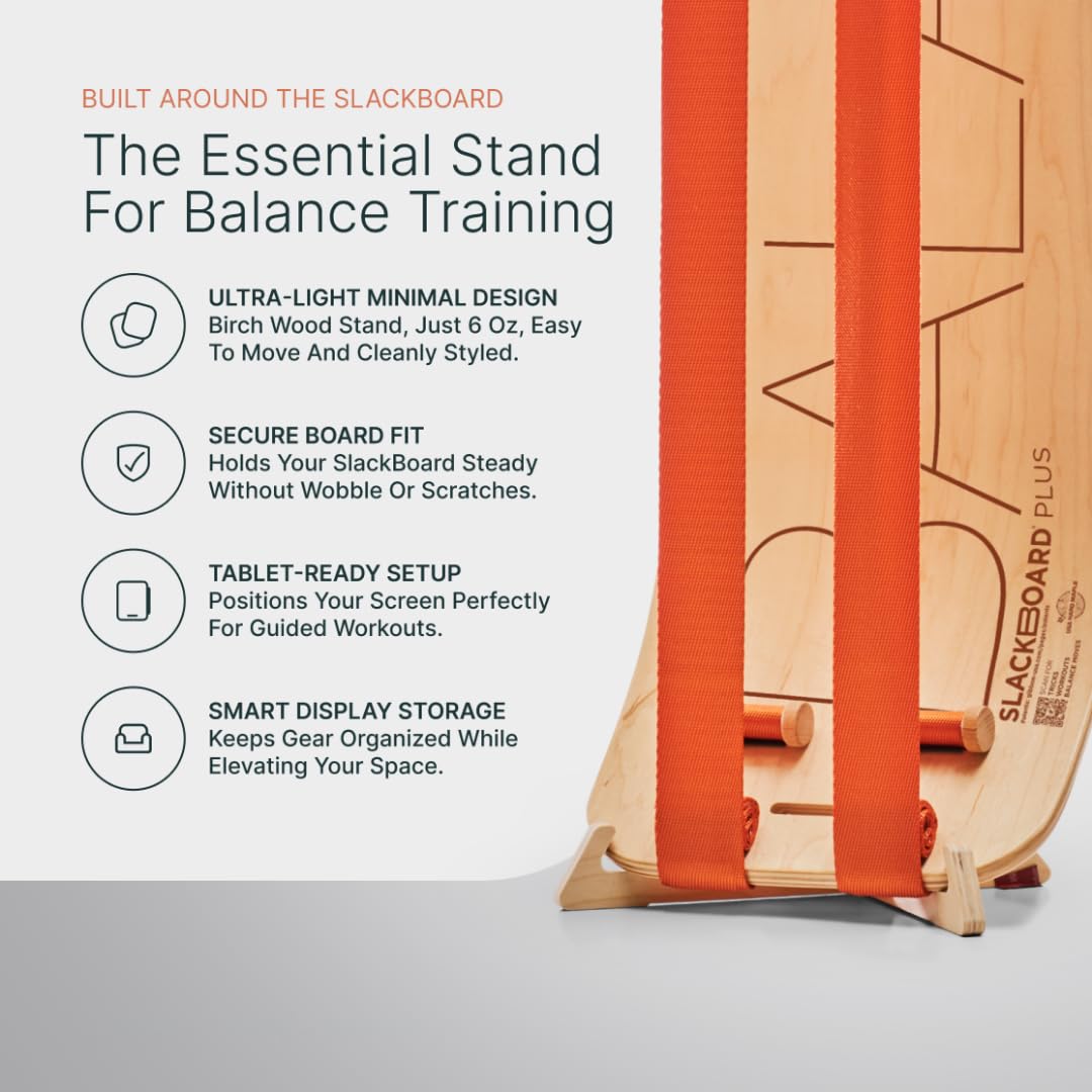 GIBBON SlackBoard with Stand - Slackline Balance Board Kids & Adults