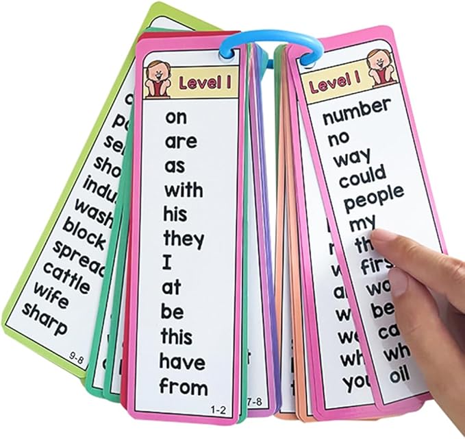 Lachilly 1000 Sight Words Flashcards, Dolch Words List Flash Cards, High Frequency Word Lists, ESL Teaching Materials, Vocabulary Building, Essential Teacher Teaching Aids for Primary School