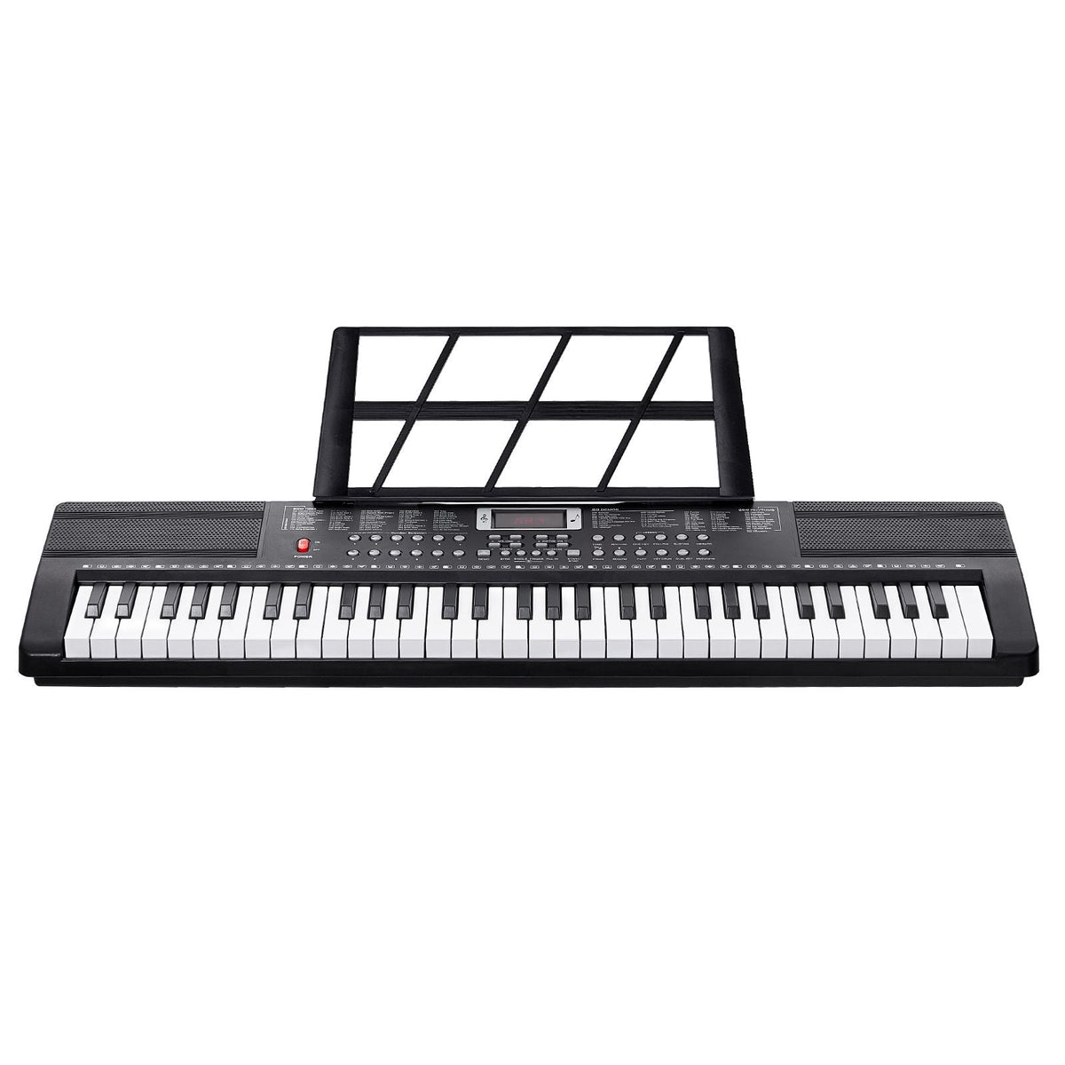 61 Key Digital Keyboard Piano, 200 Tones 200 Rhythms, Electric Portable Piano Keyboard Kit with 60 Demo Songs Built-In Dual Speakers Headphones, Piano Stickers for Beginners Learning