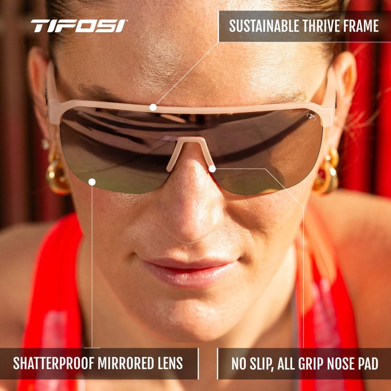 Tifosi Optics Sanctum SL Sunglasses (Frosted Rose (Pink Mirror))