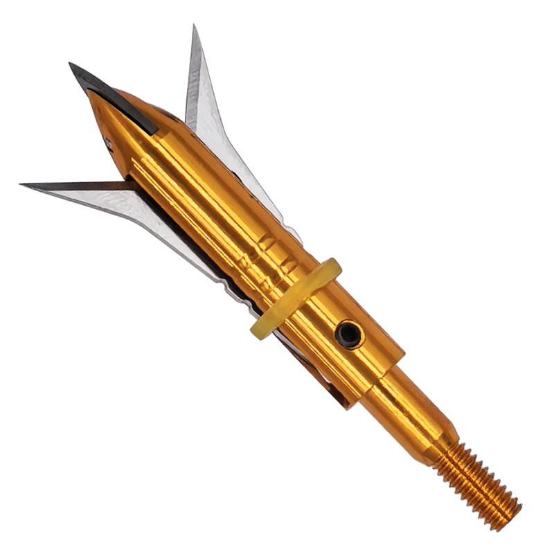 Flying Swifts Hunting Broadheads 12PK Cutting Blade Archery Broadhead 100Grain Screw-in Arrow Heads Arrow Tips Compatible with Traditional Bows and Compound Bow (Gold)