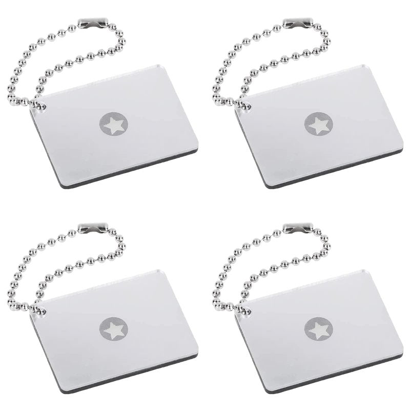 4 PCS Signal Mirror Survival, Camping Mirror Outdoor Multifunctional Signal Emergency Mirror Reflective Mirror Survival Help Signal Mirror Rescue Mirrors for Hiking Camping Backpacking Marine Signal