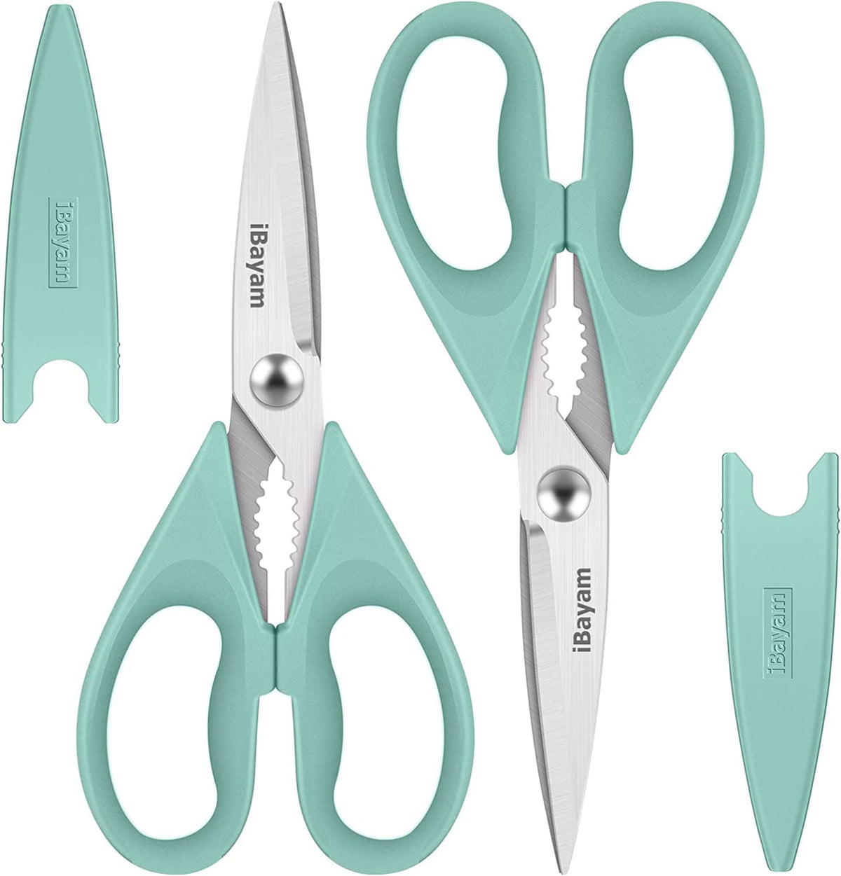 iBayam Kitchen Scissors Shears All Purpose Heavy Duty, Protective Sheath