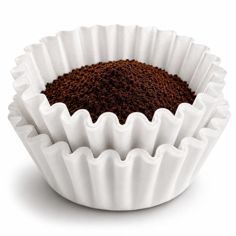 Coffee Filters for 8-12 Cup, 100 Count White Basket Coffee Filters, Strong & Tear Resistant Disposable Paper, Compatible with Most Basket Coffee Makers