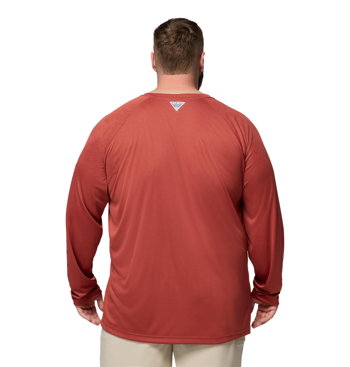 Columbia Men's PFG Terminal Tackle Long Sleeve Fishing Shirt, Dusty Crimson/Nocturnal Logo, 6X