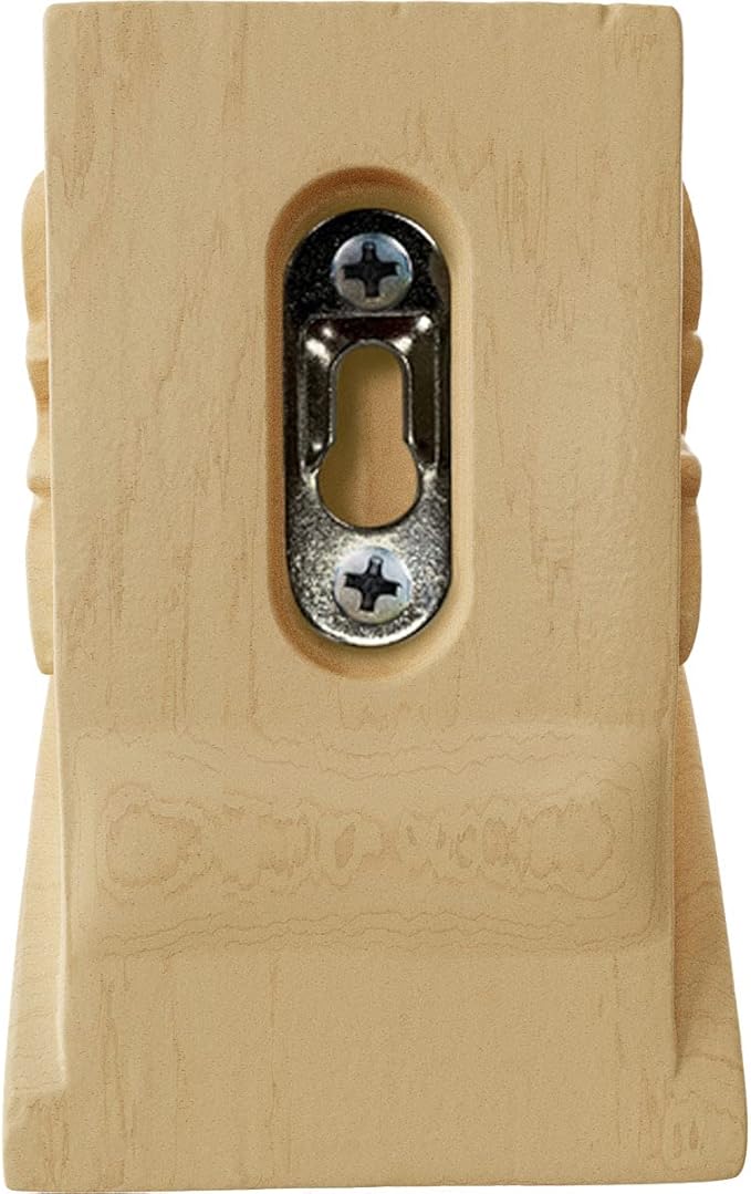 Ekena Millwork CORW02X02X04BAMA Small Acanthus Leaf Block Wood Corbels, 2 1/2"W x 2 1/4"D x 4"H, Maple