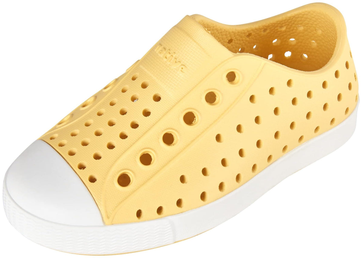 Native Shoes Unisex-Kids Jefferson Sneakers, Gone Bananas Yellow/Shell White, 12 Little Kid