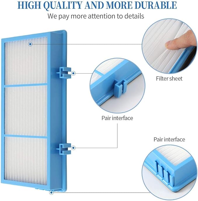 DerBlue 4pcs Replacement Filters Compatible