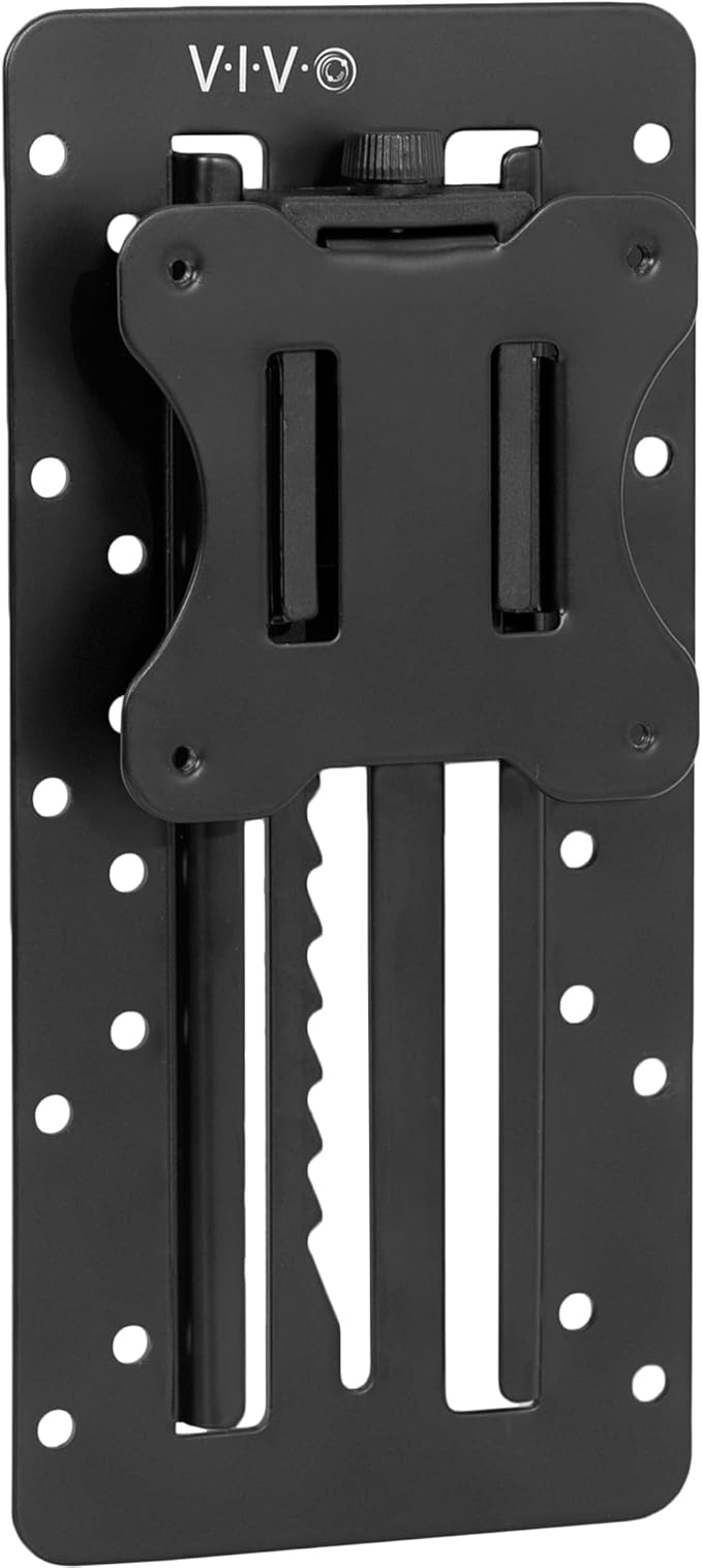VIVO Height Adjustable VESA Adapter Stand for Individual Monitors up to 27 Inches Black