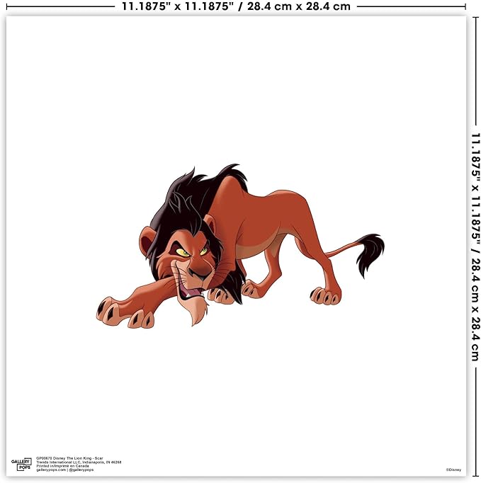Trends International Gallery Pops Disney The Lion King - Scar Wall Art Wall Poster, 12.00" x 12.00", Unframed Version