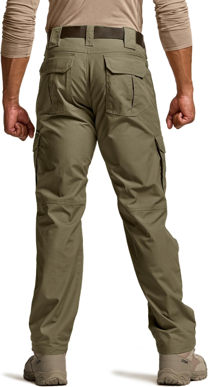 CQR Men's Tactical Pants, Water Resistant Ripstop Cargo Pants, Lightweight EDC Work Hiking Pants, Outdoor Apparel, Raider Mag Soil Green, 40W x 32L