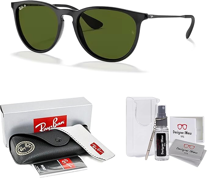 Ray-Ban RB4171 ERIKA Round Sunglasses For Women +BUNDLE with ACCESSORY EYEWEAR KIT