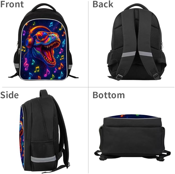 School Backpack for Boys 17" Boys Backpack for Kids Children Teens Elementary Middle School - Students Bookbag Ages 6-18 Travel Back Pack Dinosaur