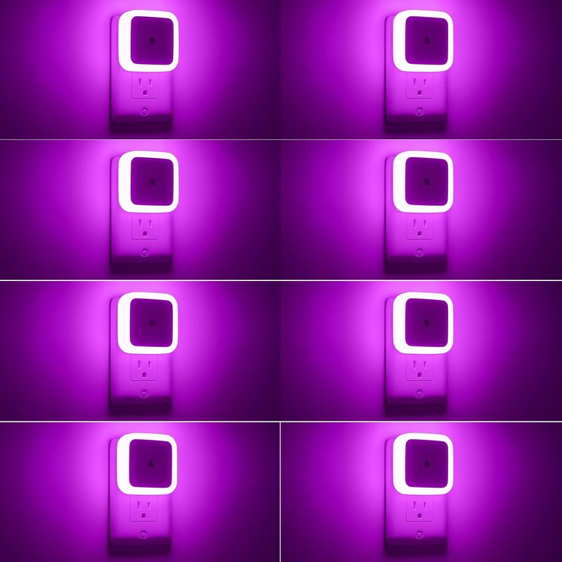 Sujeet Night Light, Night Lights Plug into Wall 8-Pack, Nightlight Plug in Night Light, Dusk to Dawn Night Lamp Led (Pink)