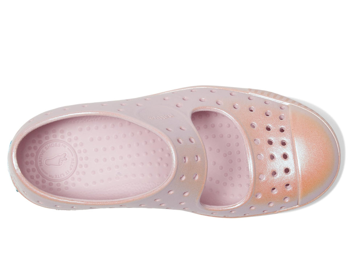 Native Shoes Kids Unisex Jefferson Juniper (Toddler), Barely Pink/Barely Pink/All Over Shine, 7 Toddler M