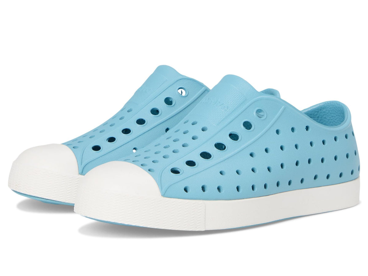 Native Shoes Unisex-Kids Jefferson Sneakers, Flux Blue/Shell White, 11 Little Kid
