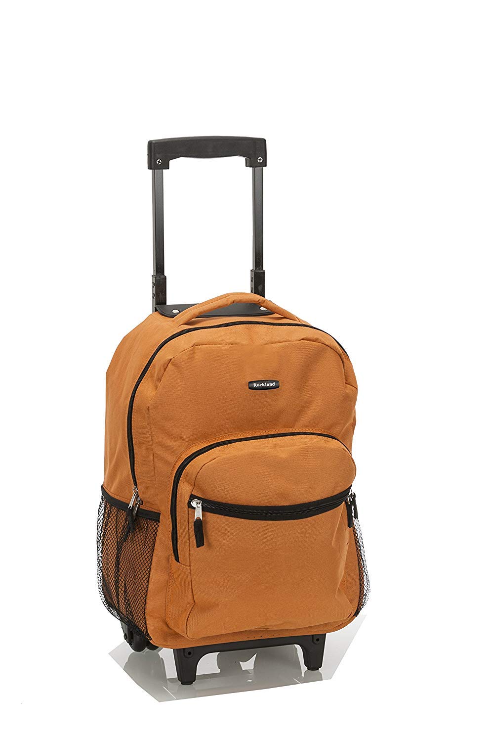 Rockland Double Handle 17" Rolling Backpack, Orange