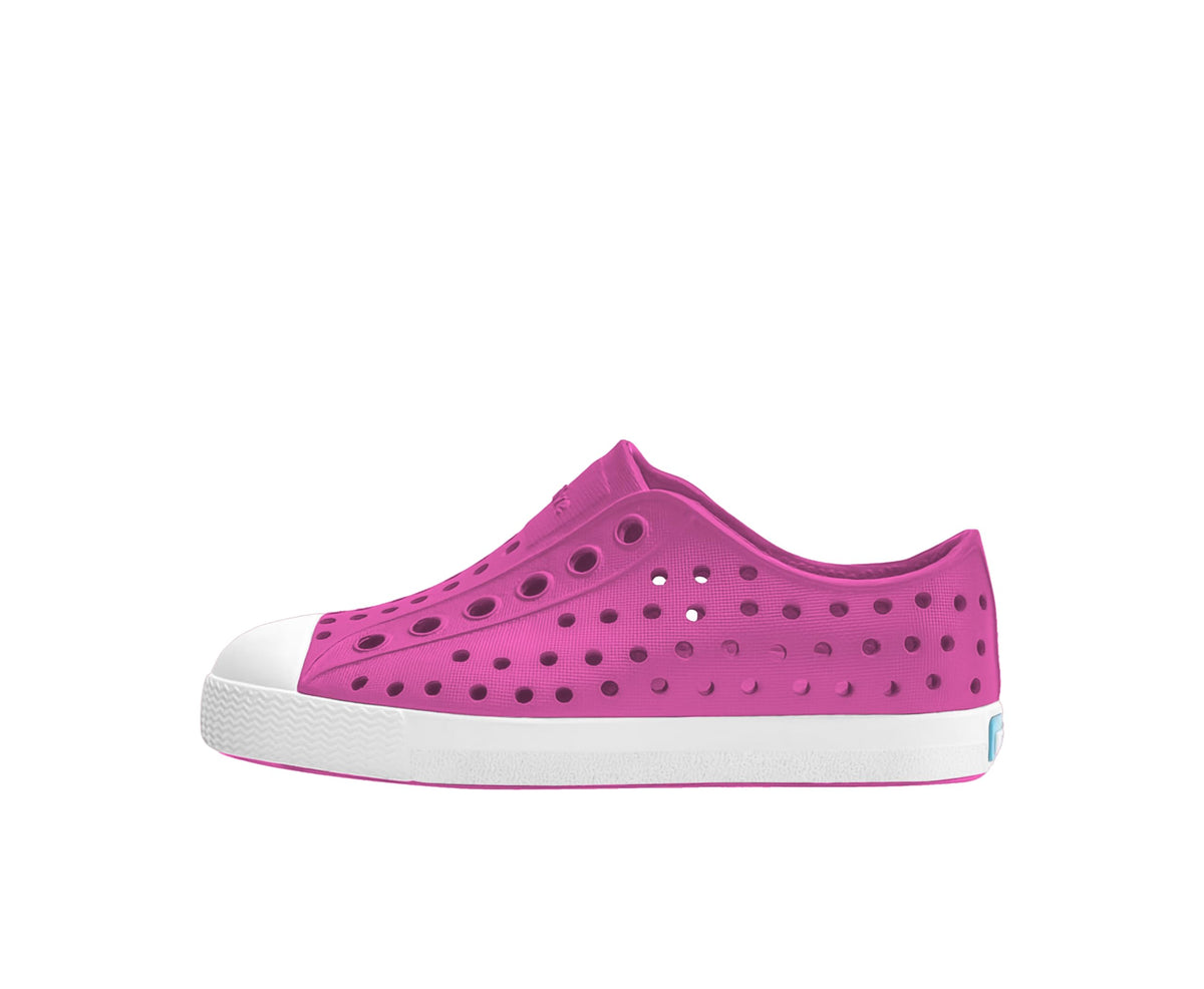Native Shoes Unisex-Kids Jefferson Sneakers, Samba Pink/Shell White, 5 Toddler