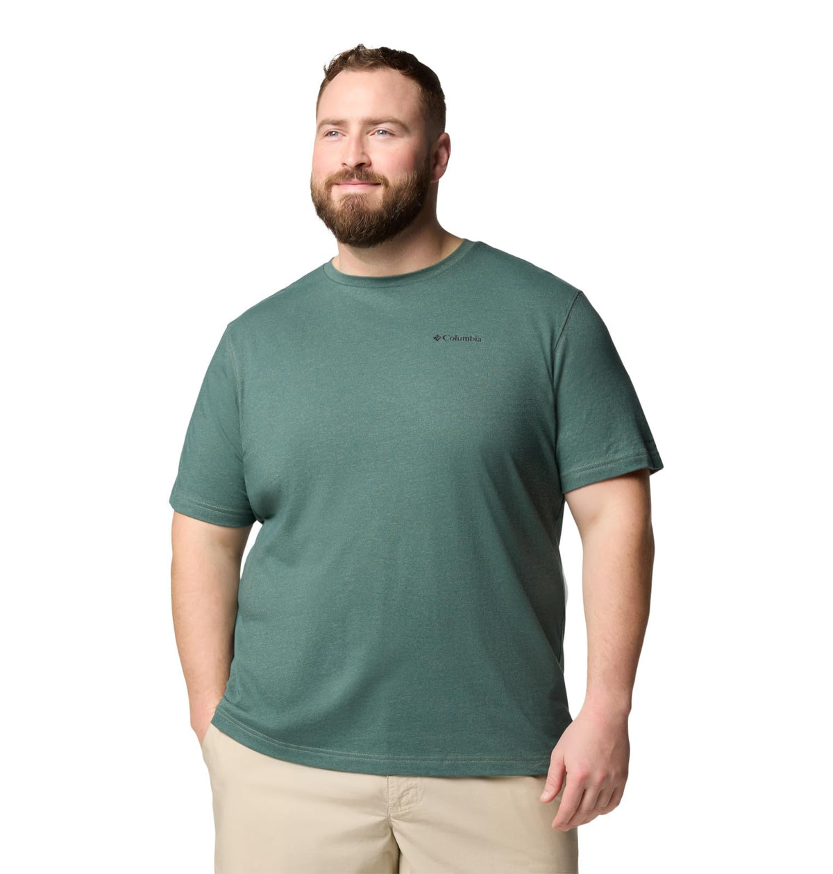 Columbia Mens Thistletown Hills Short Sleeve T-Shirt, Stone Green Heather, 4X