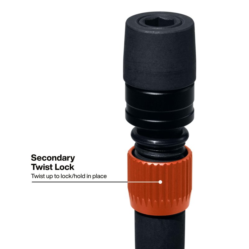 Klein Tools 80208 6 and 12-Inch Dual-Lock Extension Set, 1/4-Inch Hex Shank Impact Bit Holder, Quick-Release Locking Mechanism with Secondary Twist Lock, Compatible with Impact Drivers and Drills