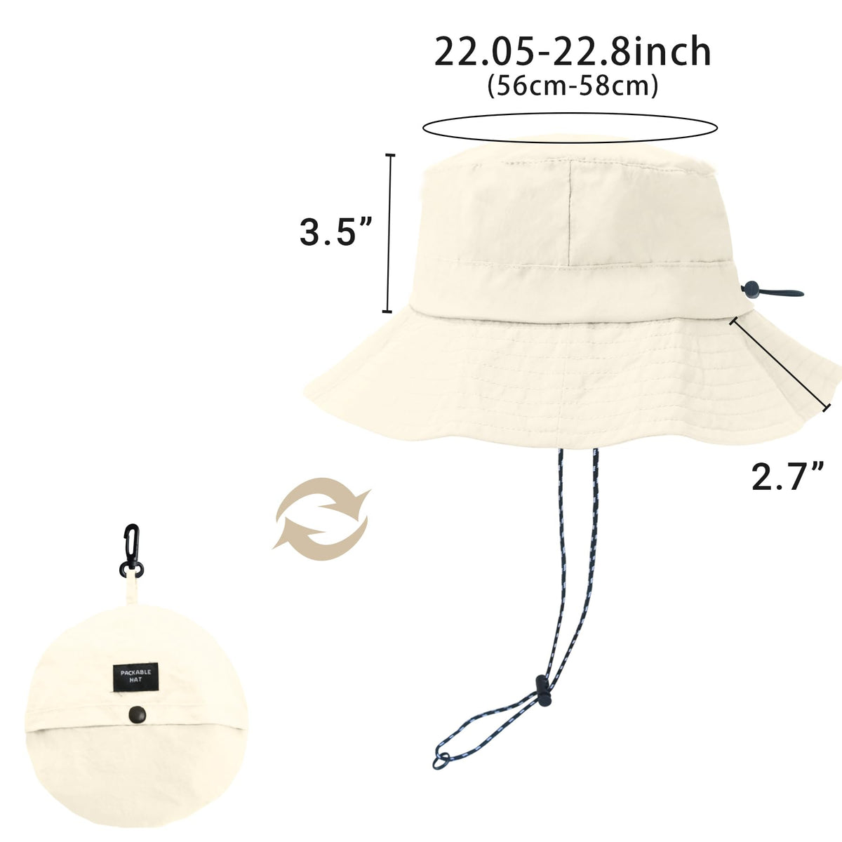 PFFY Packable Sun Bucket Hat for Women Outdoor UV Protection Sun Hats Waterproof Lightweight Hiking Outdoor Cap Russet (More Brick Red)