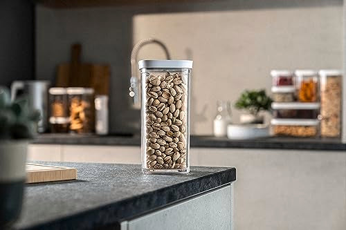 ZWILLING FRESH & SAVE CUBE Box, size 3S, modular & stackable container, airtight & vacuumable storage, dishwasher friendly, transparent - size: 3S