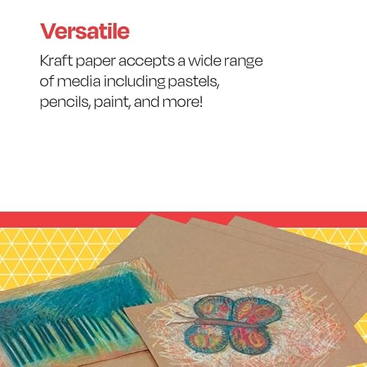 School Smart Kraft Paper Sheets, 60 lb, 18 x 24 Inches, Brown, Pack of 100 - 086643