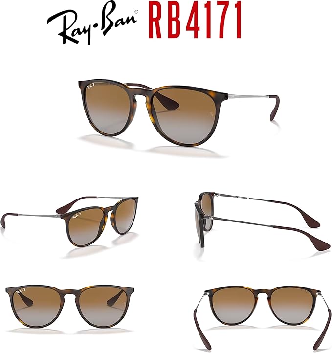 Ray-Ban RB4171 ERIKA Round Sunglasses For Women +BUNDLE with ACCESSORY EYEWEAR KIT