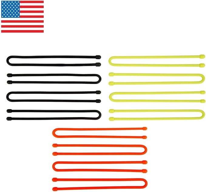 Nite Ize Original Gear Inch, Assorted, 12 Count Pro Pack, Made in The USA (GTPP12-A1-R8) Reusable Rubber Twist Tie, 12 Pack, Colors May Vary