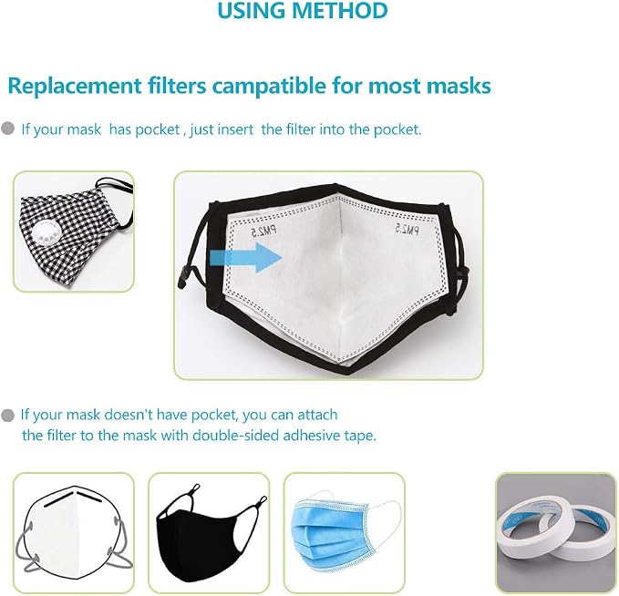 New 3D Cutting PM 2.5 Activated Carbon Filter Insert, 5 Layers Pm 2.5 Filter
