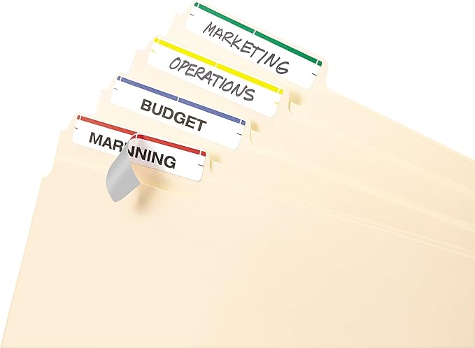 Avery File Folder Labels on 4" x 6" Sheets, Permanent Adhesive, Assorted Colors, 2/3" x 3-7/16", 4,536 Labels, Pack of 18 (5215)
